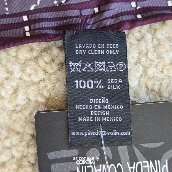 NWT Silk Twill Scarf Hand-Rolled Pineda Covalin Herbalist Flowers - Picture 4 of 16